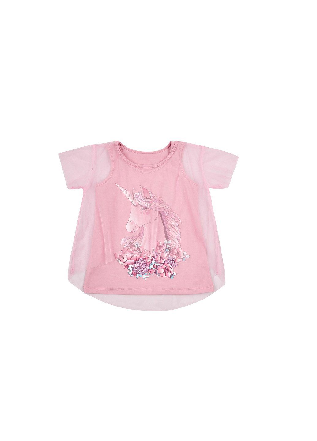 Світло-рожевий літній комплект (футболка, майка) Ляля
