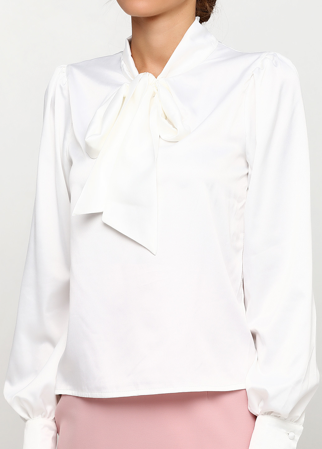 Белая демисезонная блуза Gepur