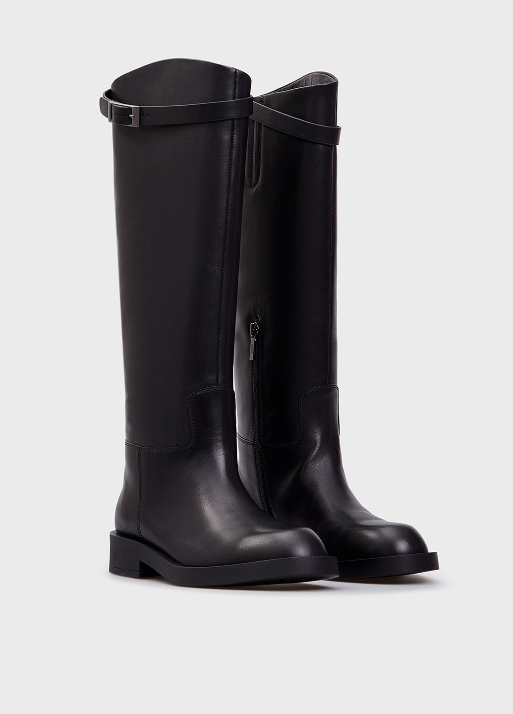 Осенние сапоги ботфорты PRPY с пряжкой