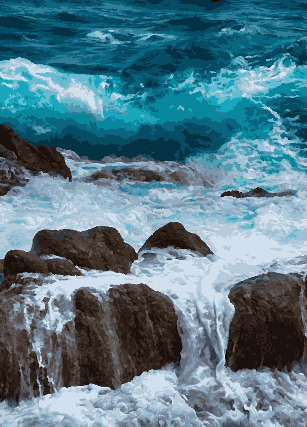 Картины по номерам "Море, скалы" 50*60 см No Brand (254583851)