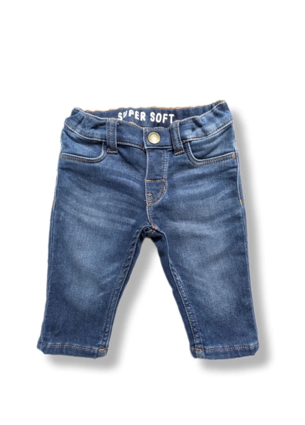 Синие демисезонные зауженные джинсы H&M