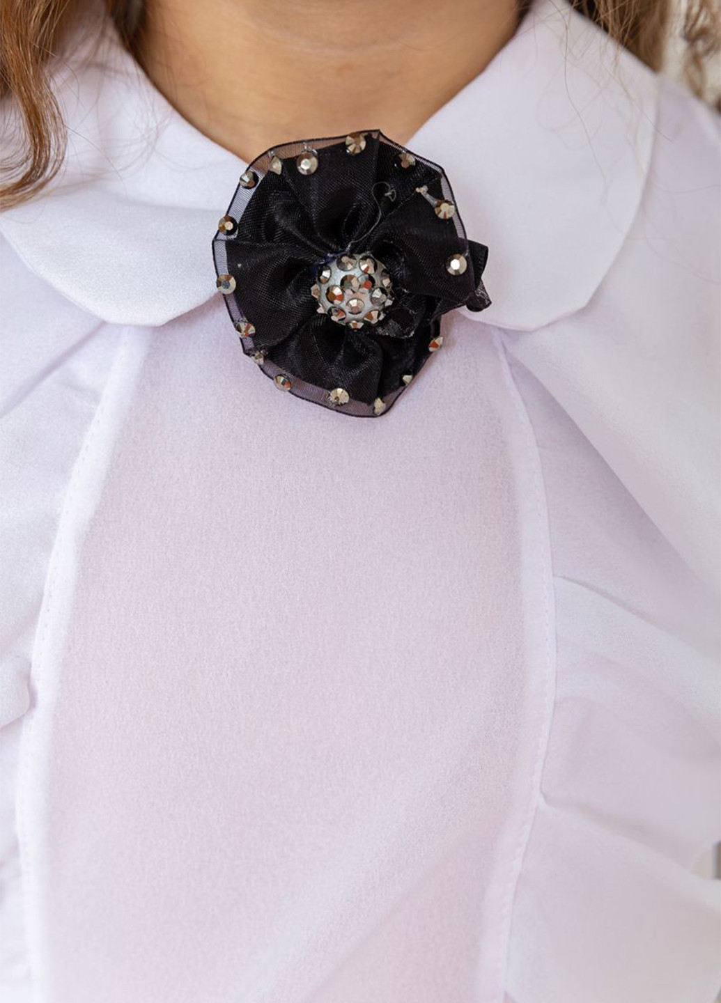 Белая однотонная блузка Ager демисезонная