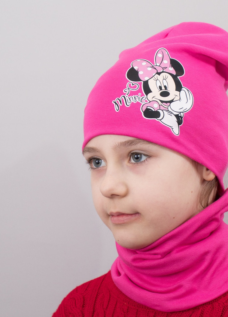 Дитяча шапка з хомутом КАНТА "Minnie" розмір 52-56 рожевий (OC-838) Канта (220180391)