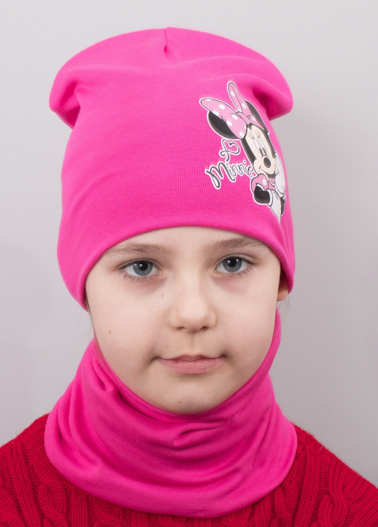 Дитяча шапка з хомутом КАНТА "Minnie" розмір 52-56 рожевий (OC-838) Канта (220180391)