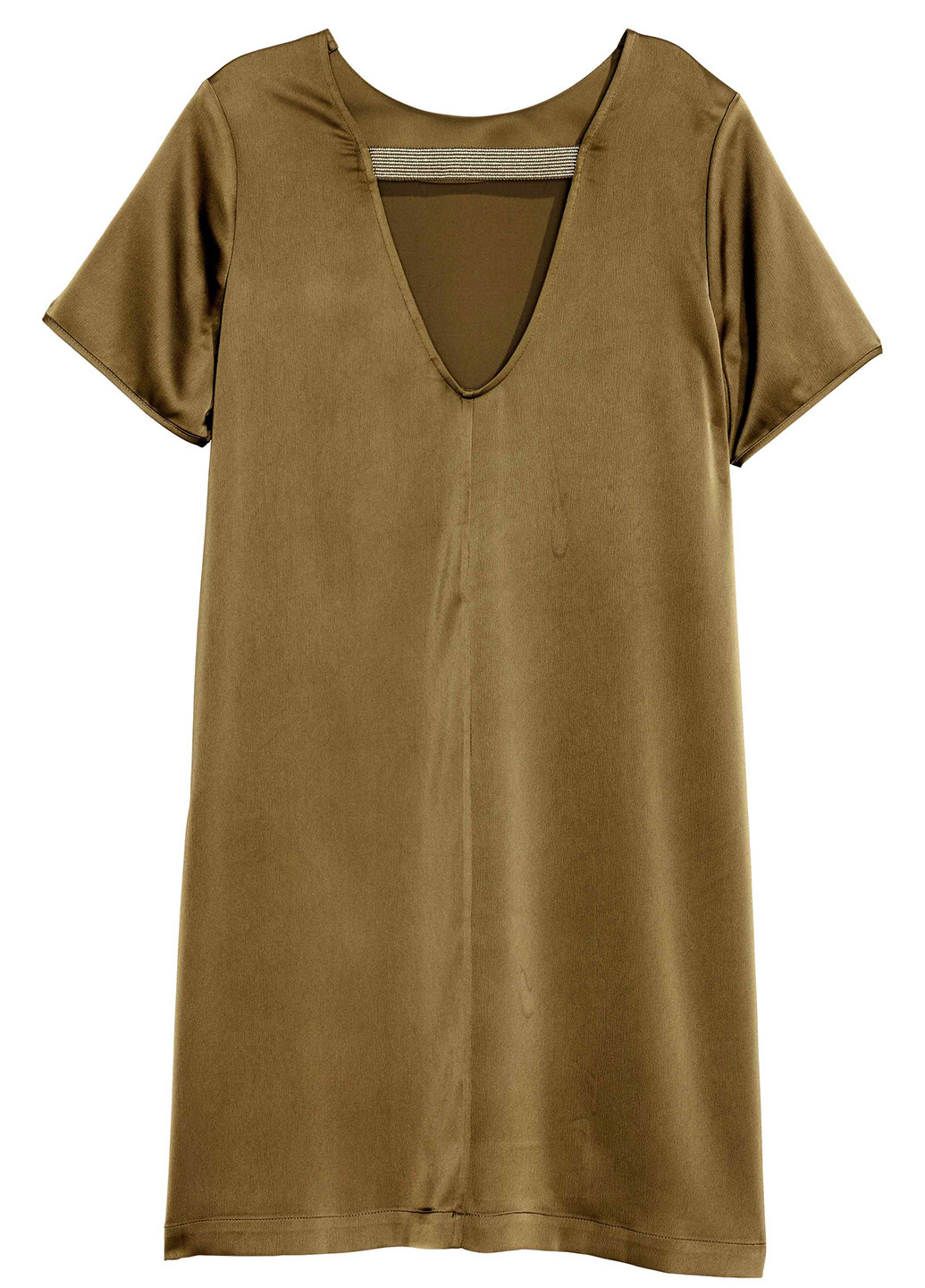 Оливковое (хаки) кэжуал платье H&M однотонное
