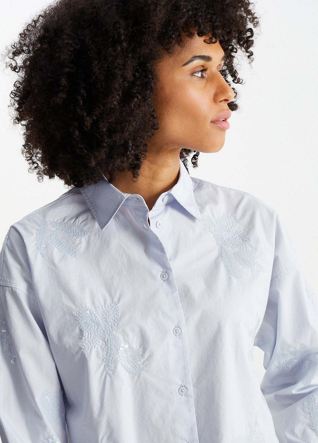 Голубой кэжуал рубашка однотонная C&A