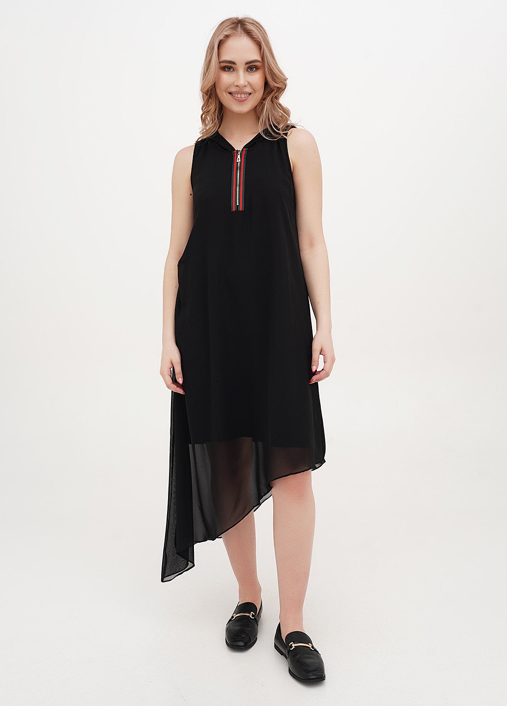 Чорна кежуал сукня а-силует Imperial однотонна