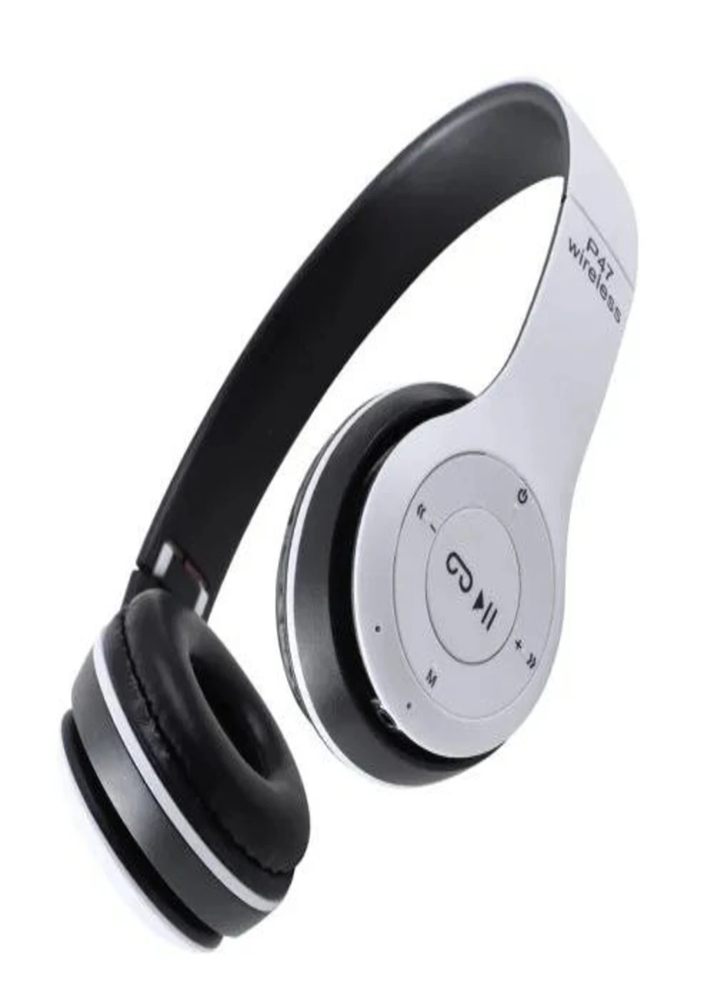 Навушники Bluetooth P47 (100)(54126) (Білий з чорним) Art (254325549)
