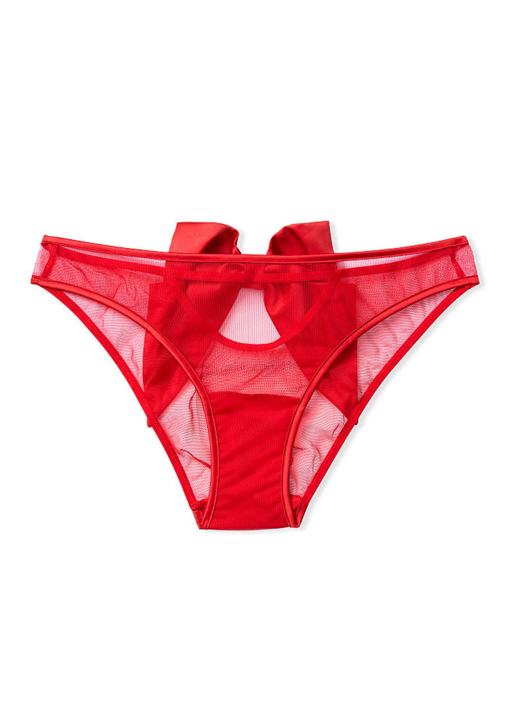 Трусики Victoria's Secret слип однотонные красные откровенные полиамид