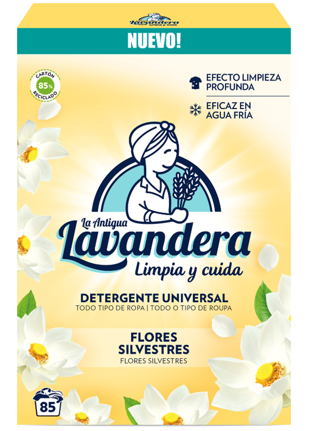 Пральний порошок Universal white flowers, 4.675 кг, 85 прань La Antigua Lavandera (254868683)