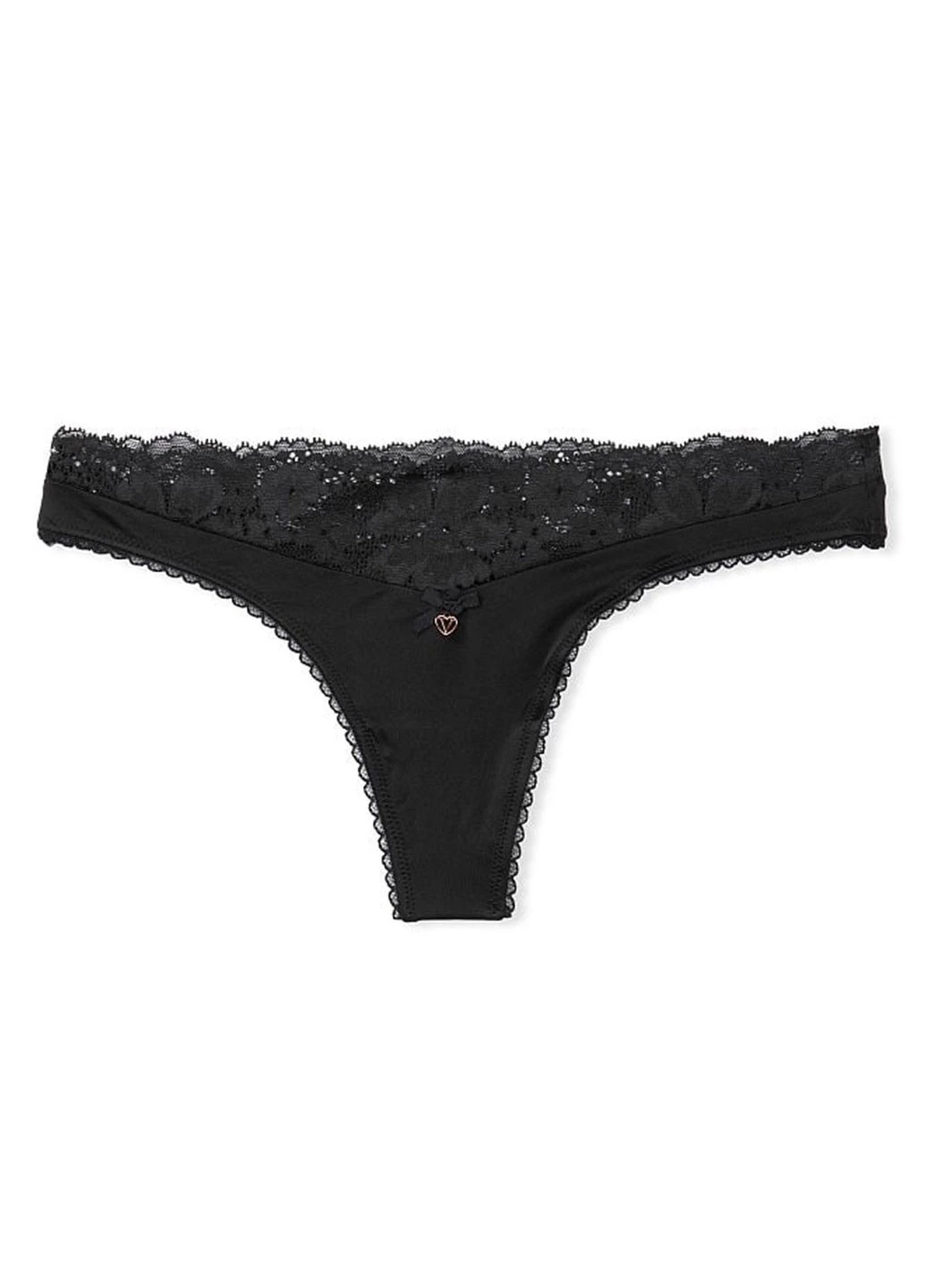Чорний демісезонний комплект (бюстгалтер, трусики) Victoria's Secret