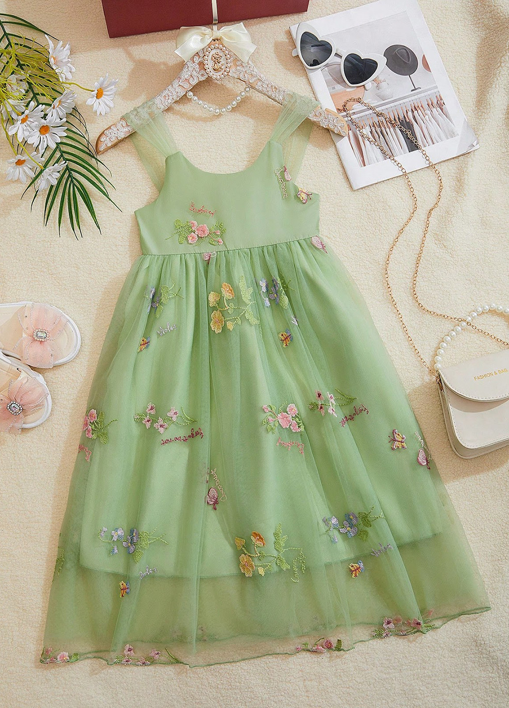 Сіро-зелена сукня SHEIN (324986265)