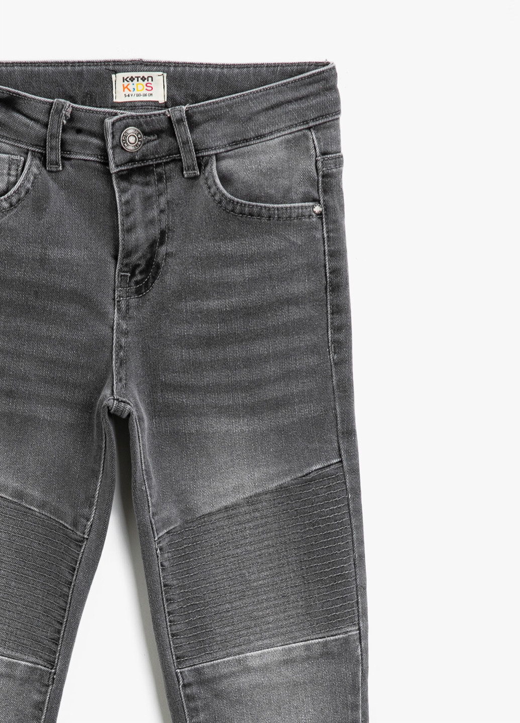 Джинси KOTON завужені однотонні темно-сірі джинсові бавовна