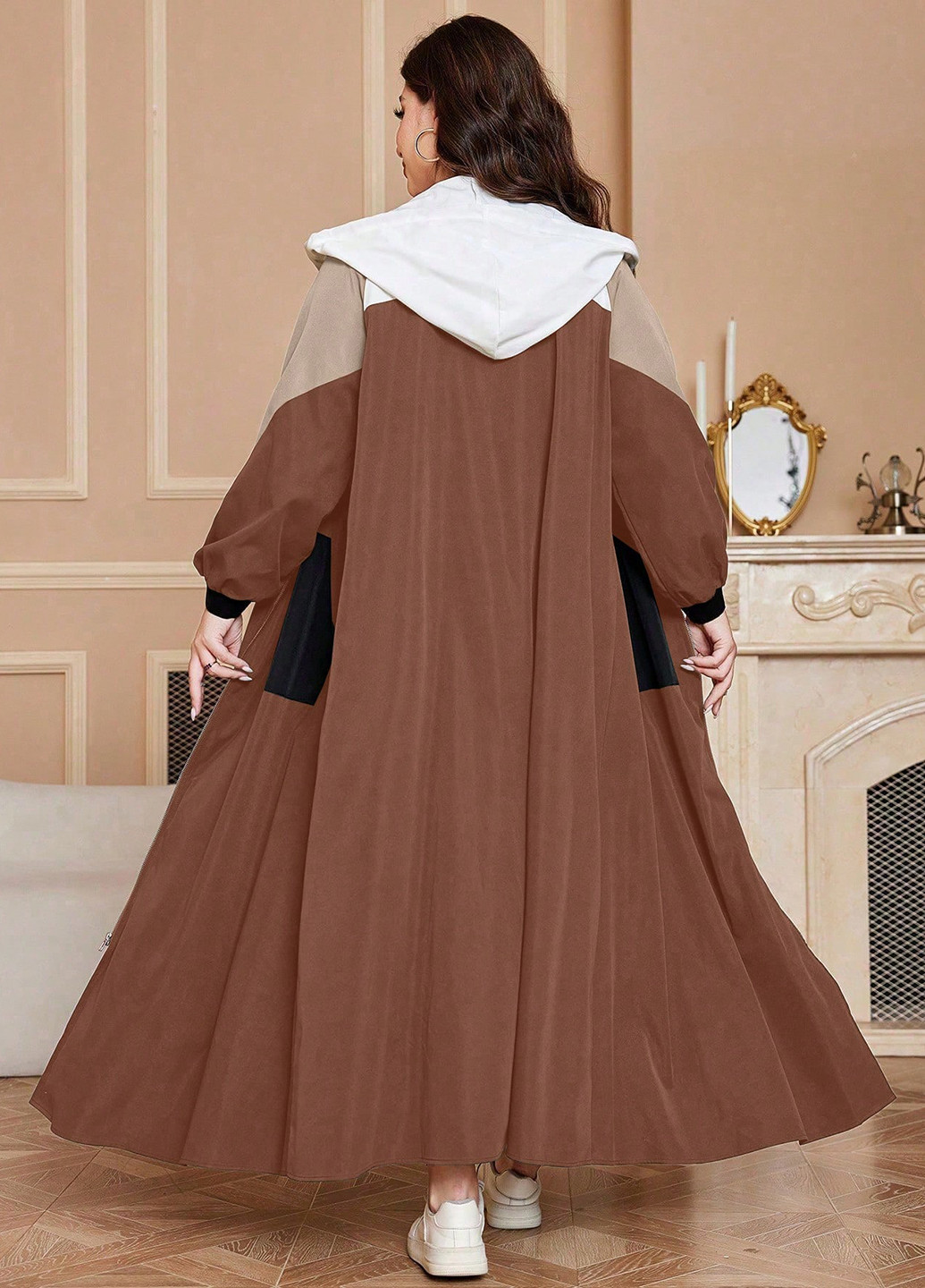 Коричневый демисезонный кардиган SHEIN