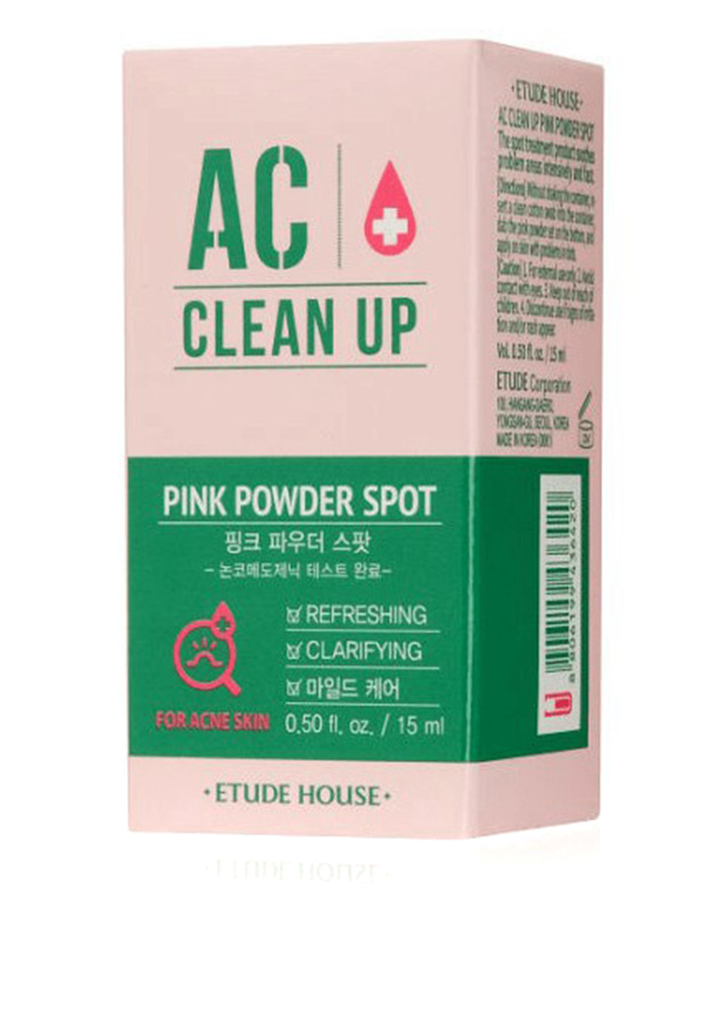 Точечное средство для борьбы с акне AC Clean Up Pink Powder Spot, 15 мл Etude House (184326905)