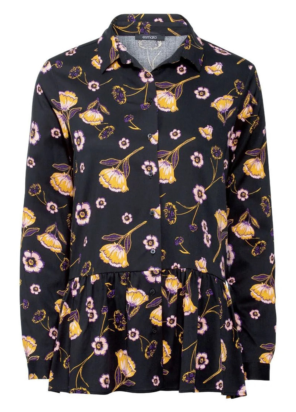 Чёрная блуза с баской Esmara