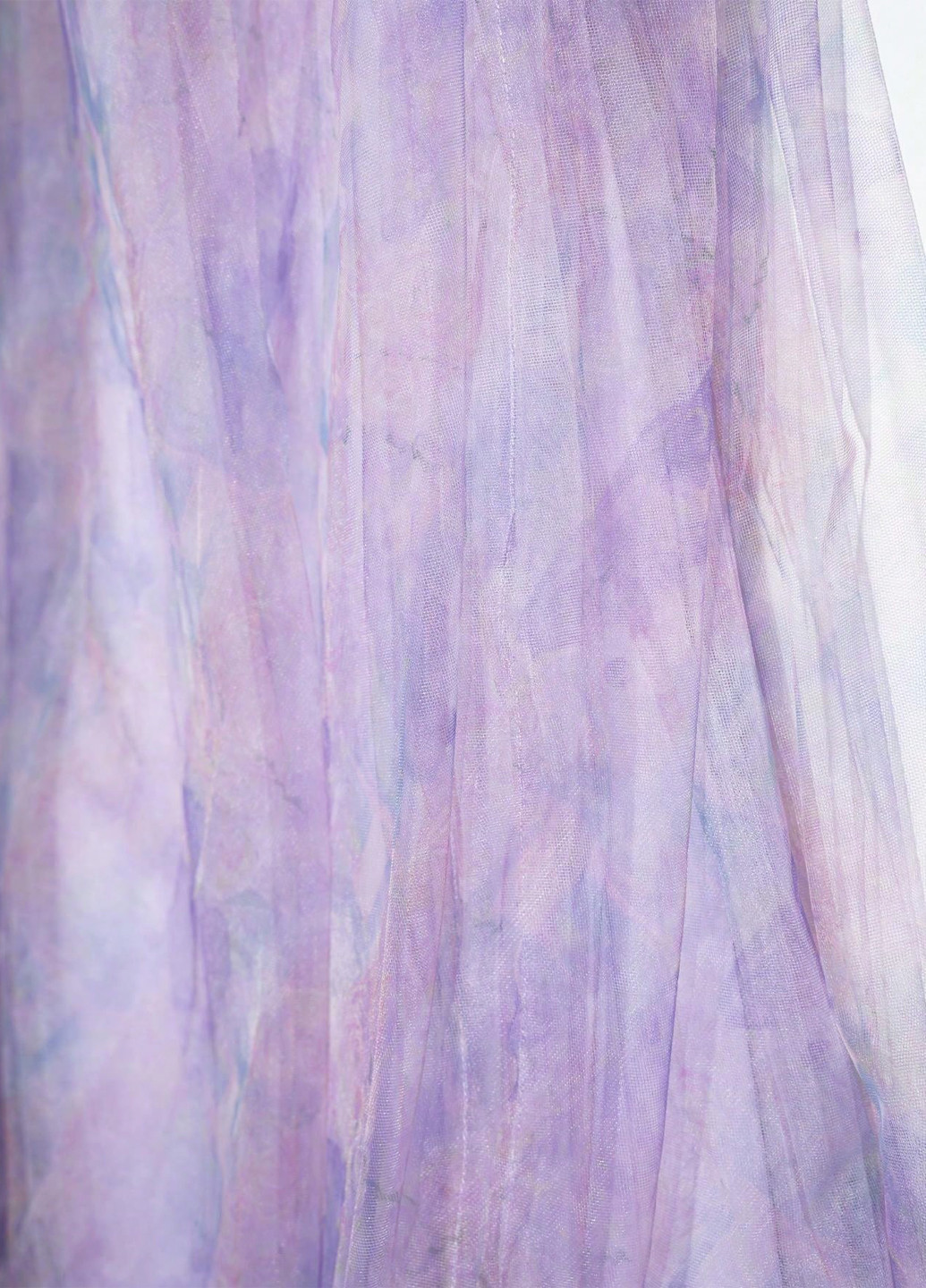 Светло-фиолетовое праздничный, вечернее платье клеш, с открытой спиной, с открытыми плечами SHEIN с абстрактным узором