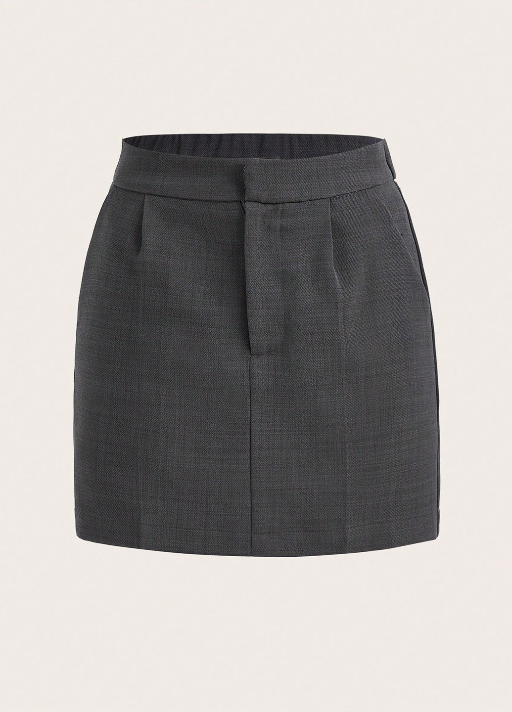 Темно-серая кэжуал меланж юбка SHEIN карандаш