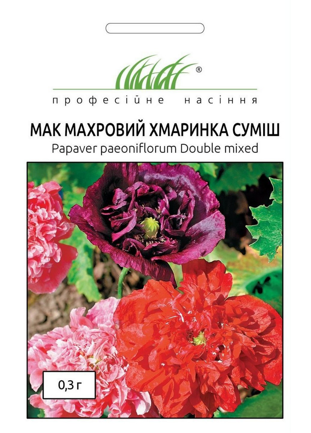 Насіння Мак махровий Хмарка суміш 0,3 г Професійне насіння (216036239)