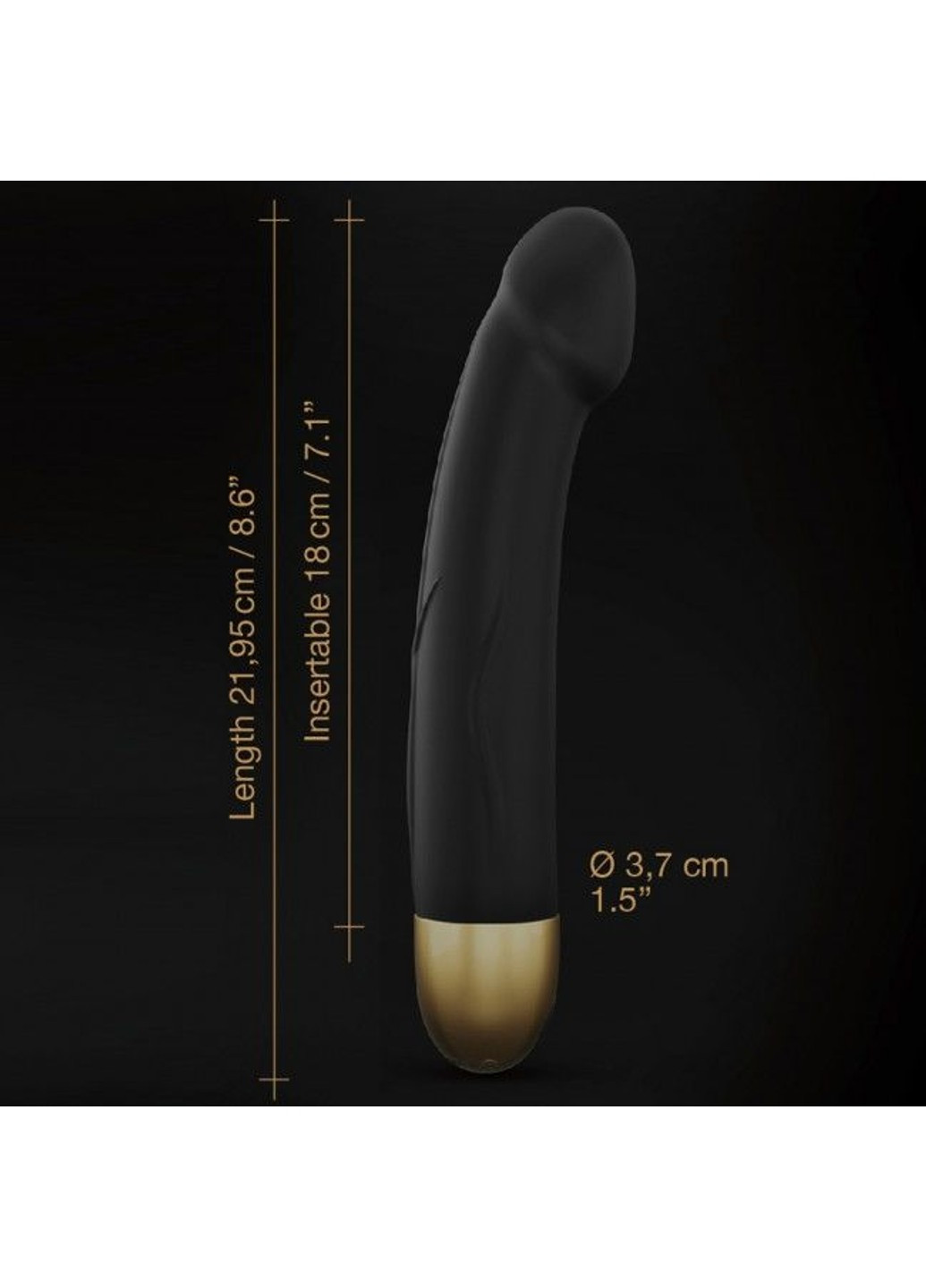 Вибратор Real Vibration M Gold 2.0, диам 3,7см, перезаряжаемый, для точки G Dorcel (255073331)