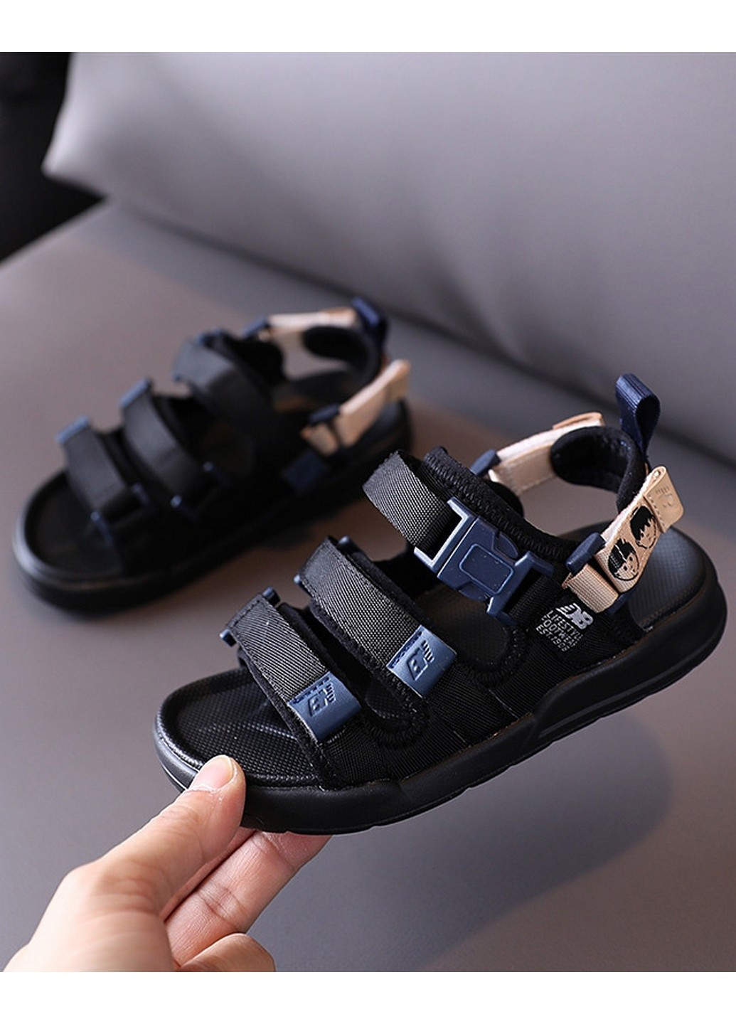 Черные кэжуал стильные сандалии для мальчика bn DobraMAMA