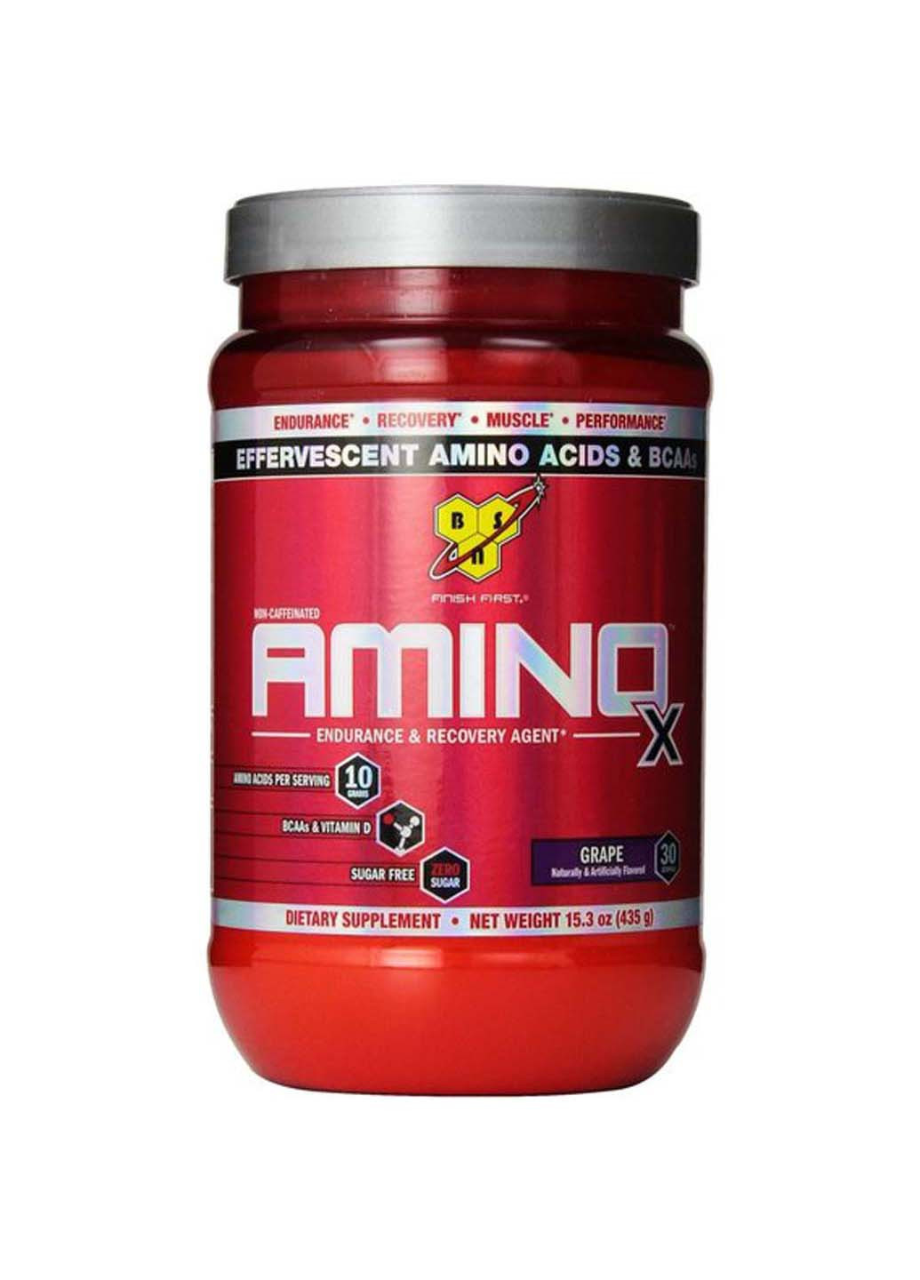 Аминокислота BCAA для спорта Amino X 435 г 30 servings Grape BSN (253397396)
