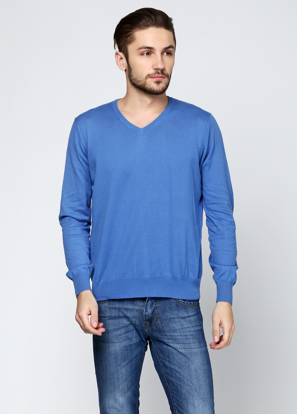 Блакитний демісезонний пуловер пуловер Cashmere