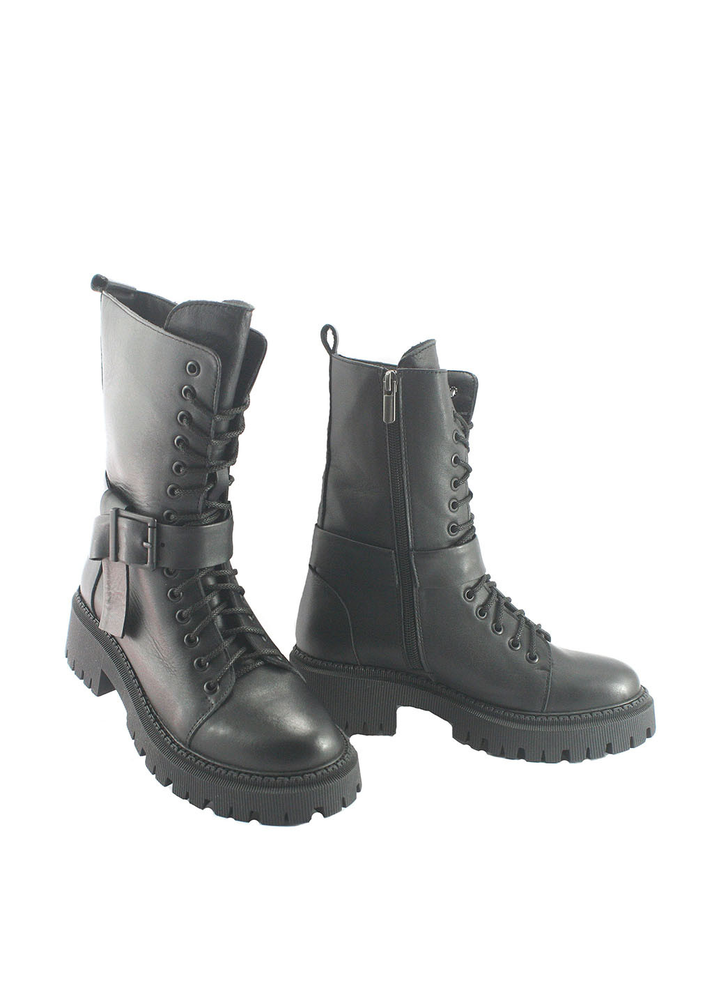 Черные осенние полусапоги Mila