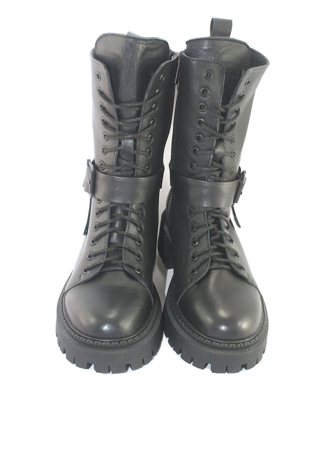 Черные осенние полусапоги Mila