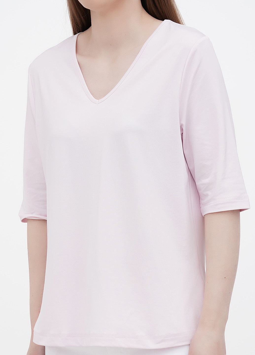 Светло-розовая летняя футболка Minus