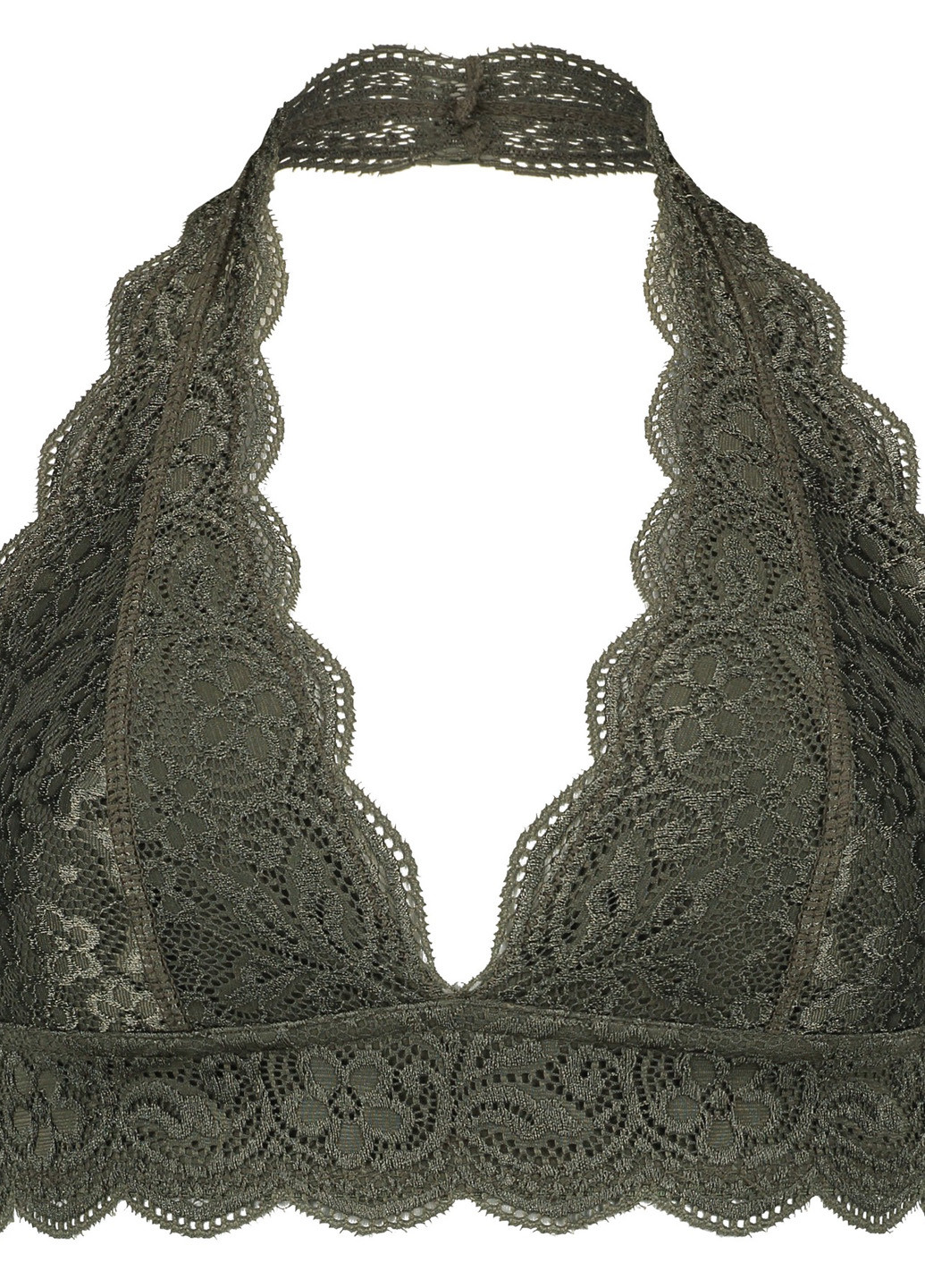 Хакі тріенджел бюстгальтер Hunkemoller без кісточок поліамід