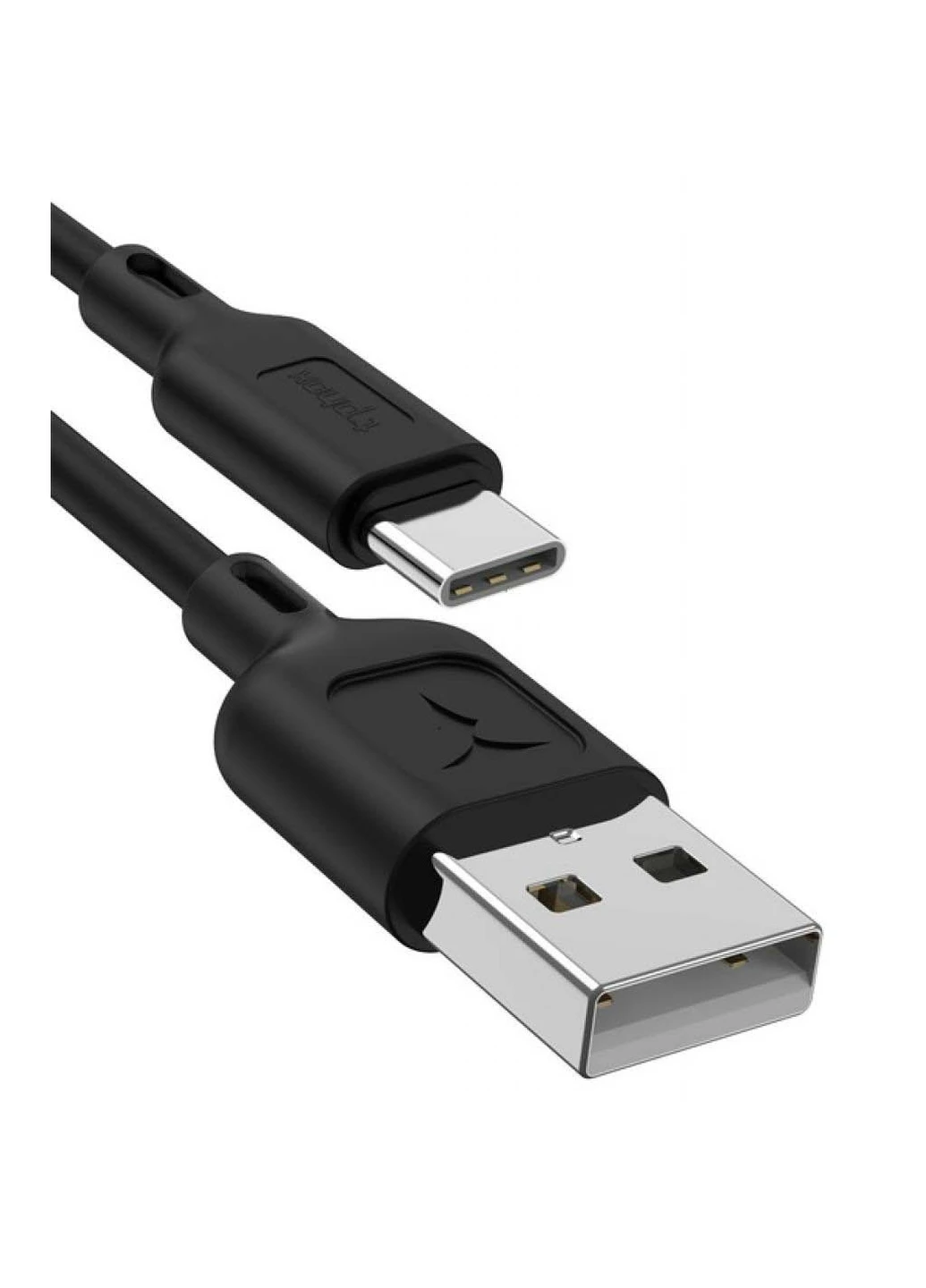 Дата кабель (T-C829 Black) T-PHOX USB 2.0 AM to Type-C 1.2m Fast T-C829 Black (239382931)