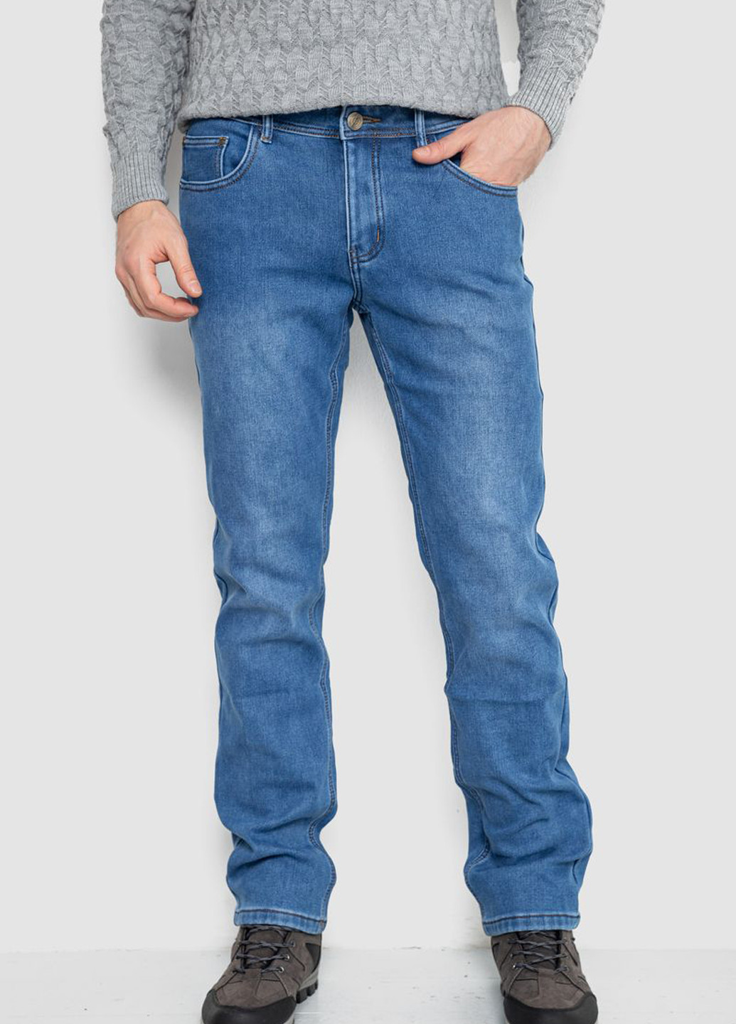 Светло-синие демисезонные регюлар фит джинсы Ager