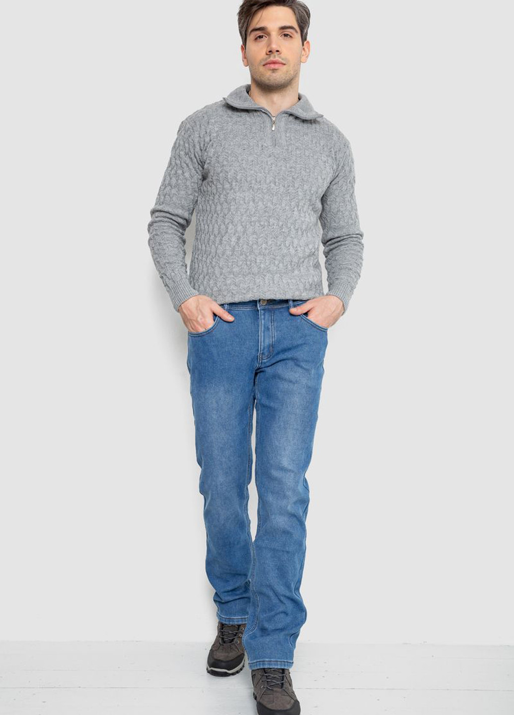 Светло-синие демисезонные регюлар фит джинсы Ager