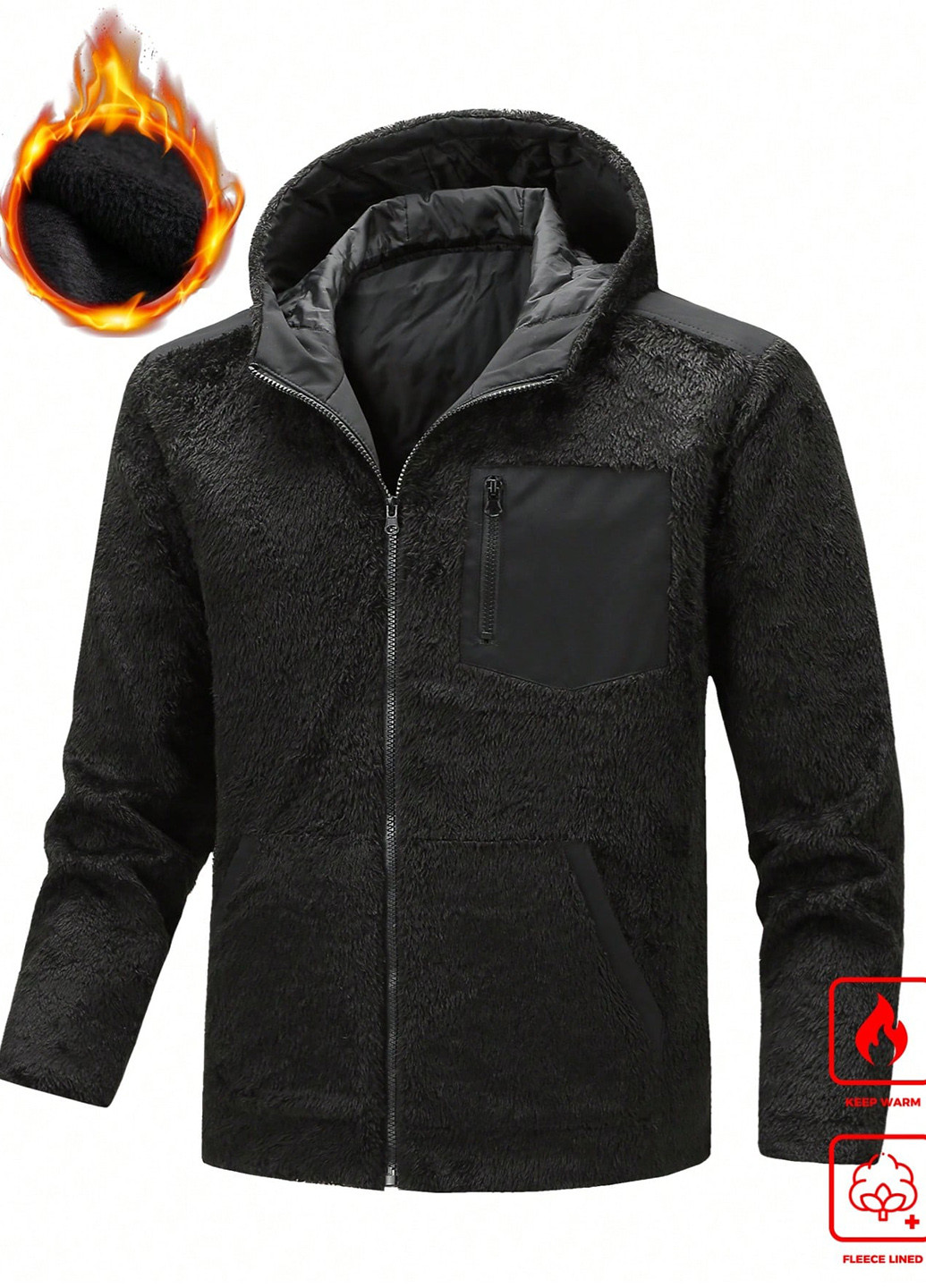 Чорна демісезонна куртка SHEIN