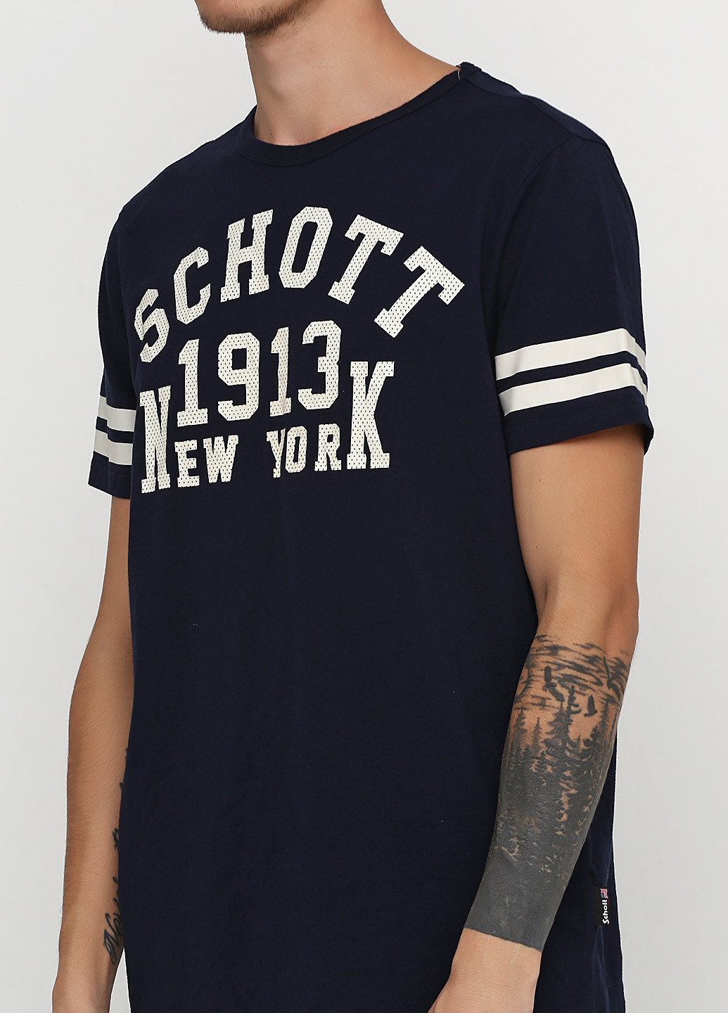 Темно-синя футболка Schott N.Y.C.