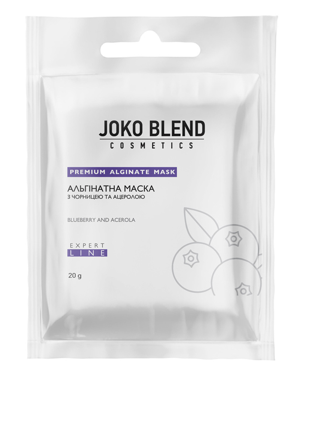 Альгінатна маска з чорницею і Ацерола Face Mask 20 г Joko Blend (88101100)