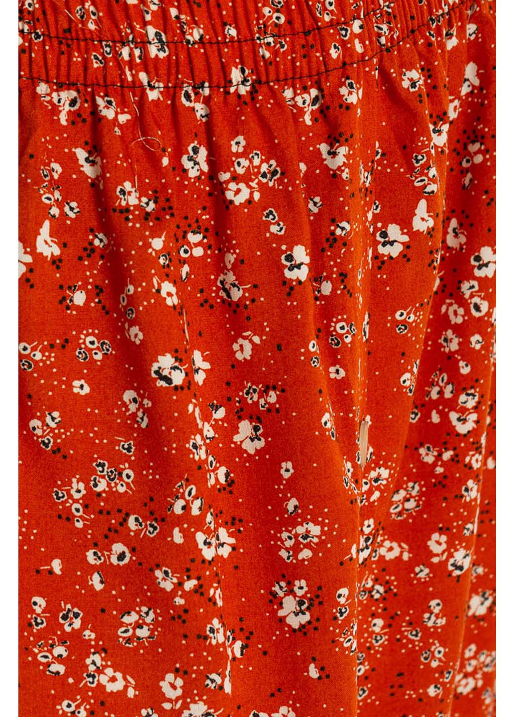 Терракотовая кэжуал цветочной расцветки юбка Time of Style