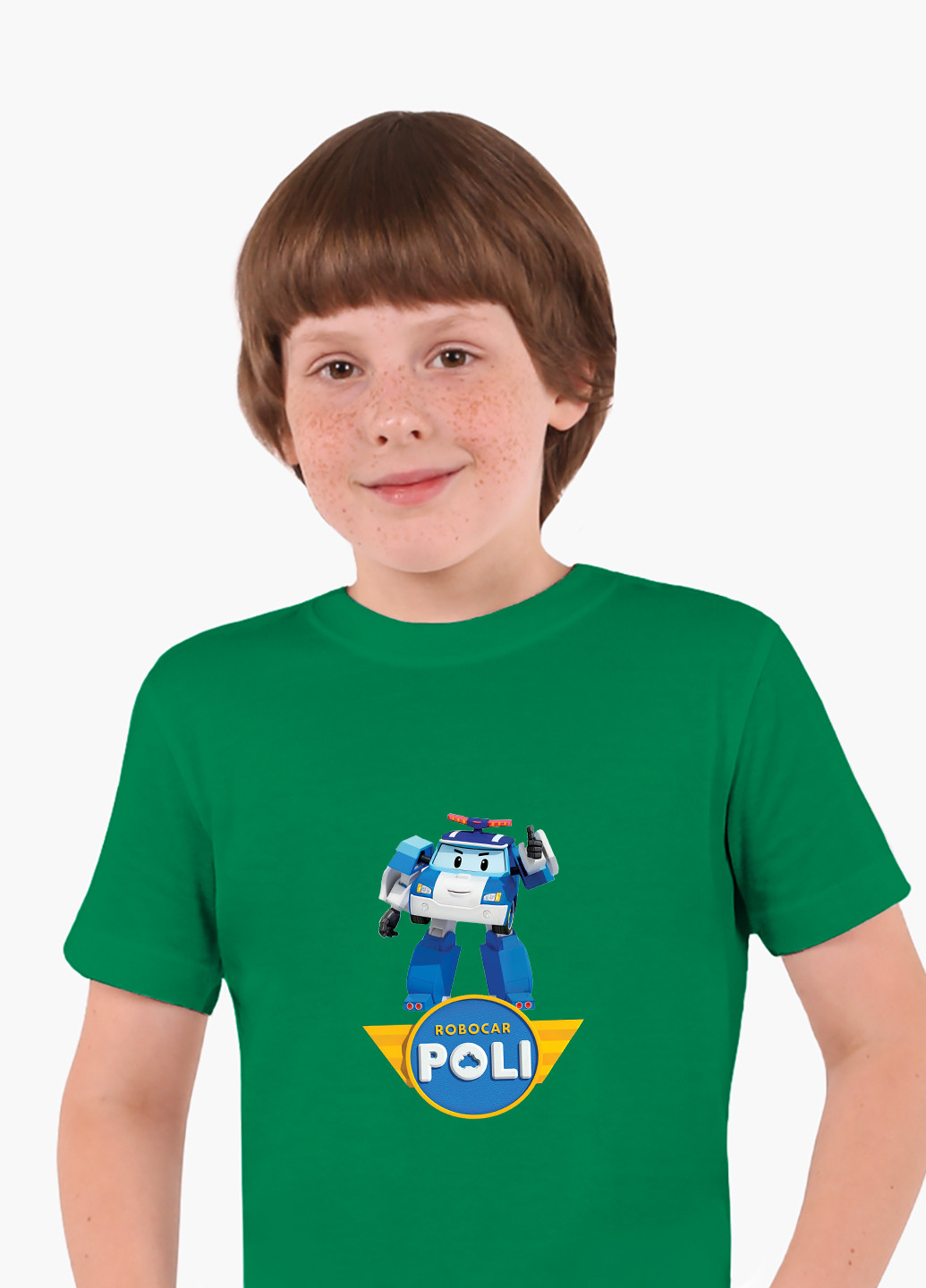 Зеленая демисезонная футболка детская робокар поли (robocar poli)(9224-1620) MobiPrint