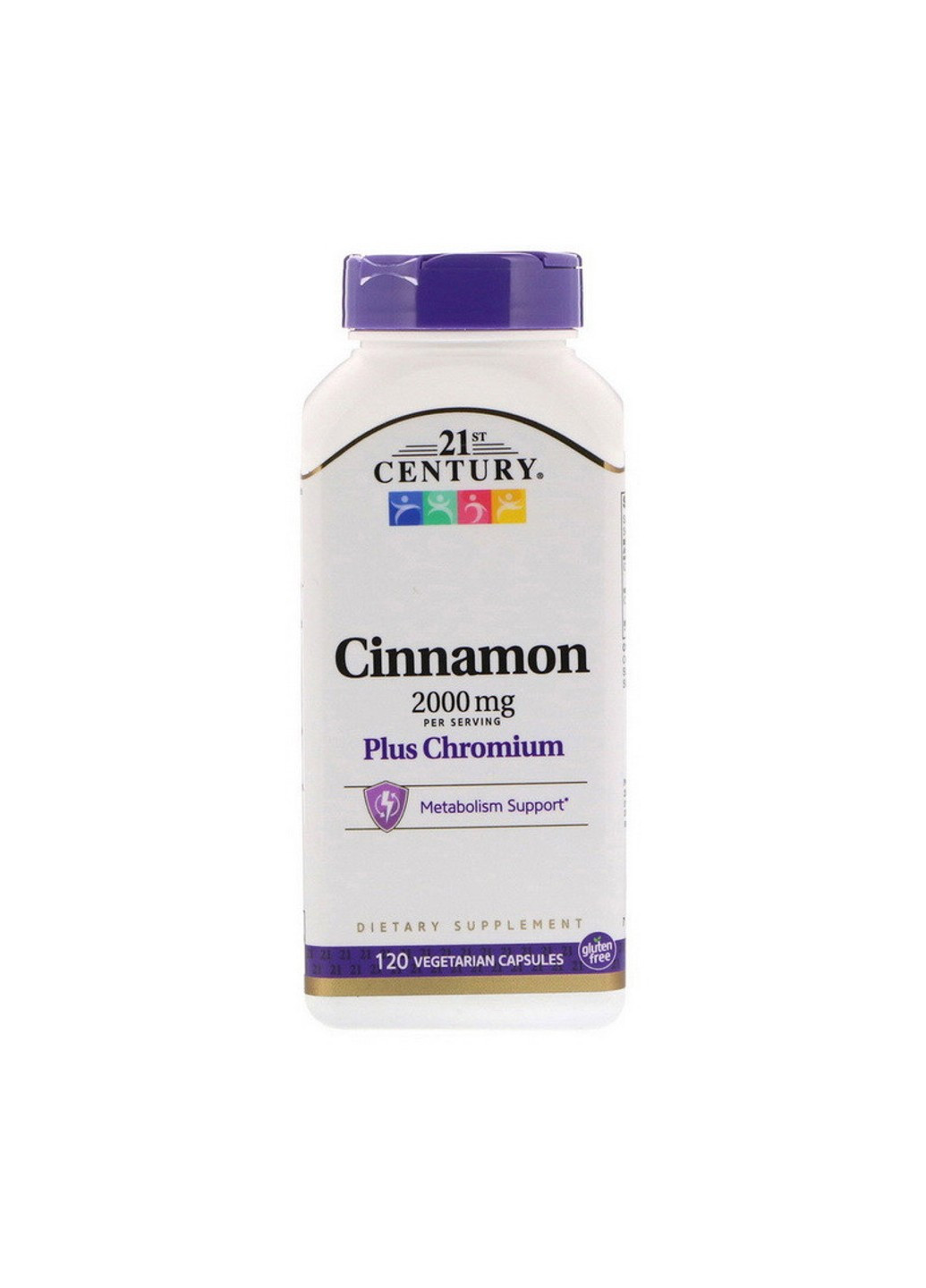 Кориця з хромом Cinnamon 2000 mg Plus Chromium (120 капсул) 21 століття центурі 21st Century (255408624)