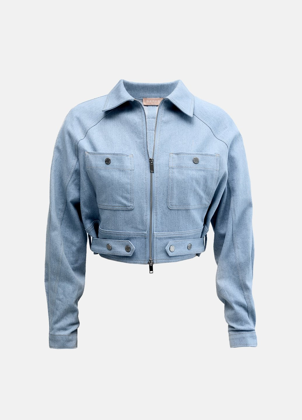 Блакитна демісезонна куртка куртка-піджак Gepur