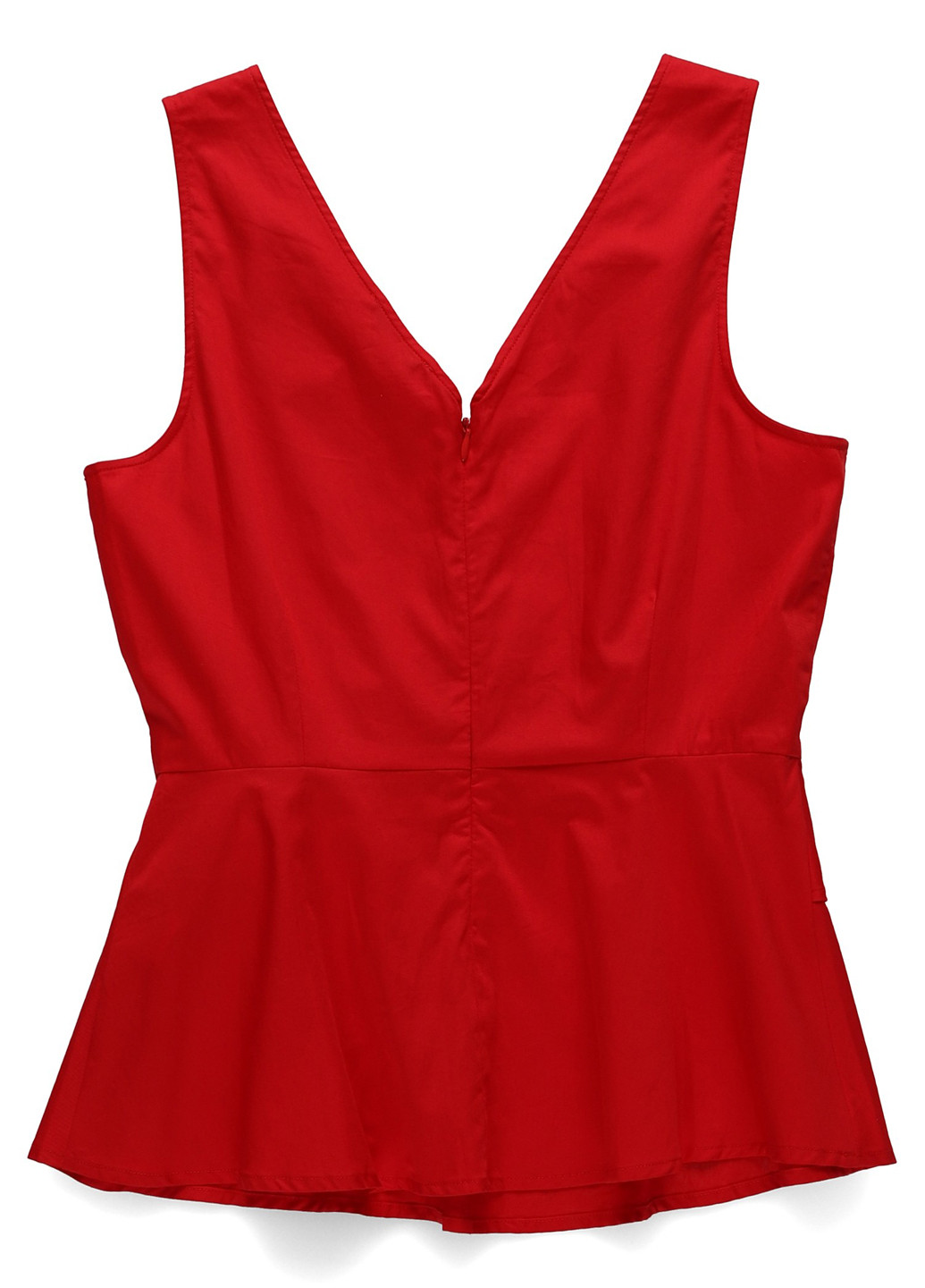 Красная блуза на запах, с баской Mint & Berry