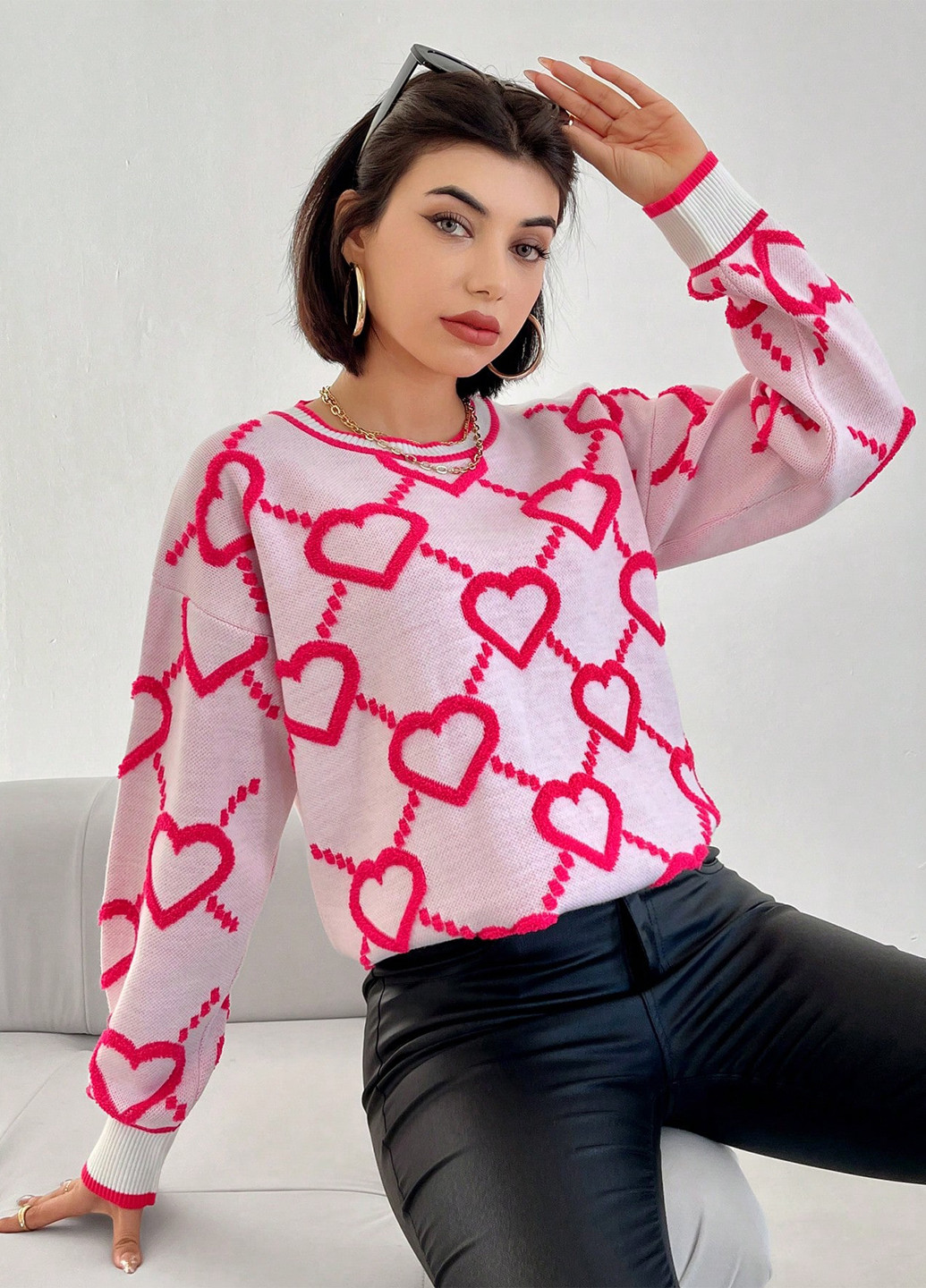 Розовый демисезонный джемпер джемпер SHEIN