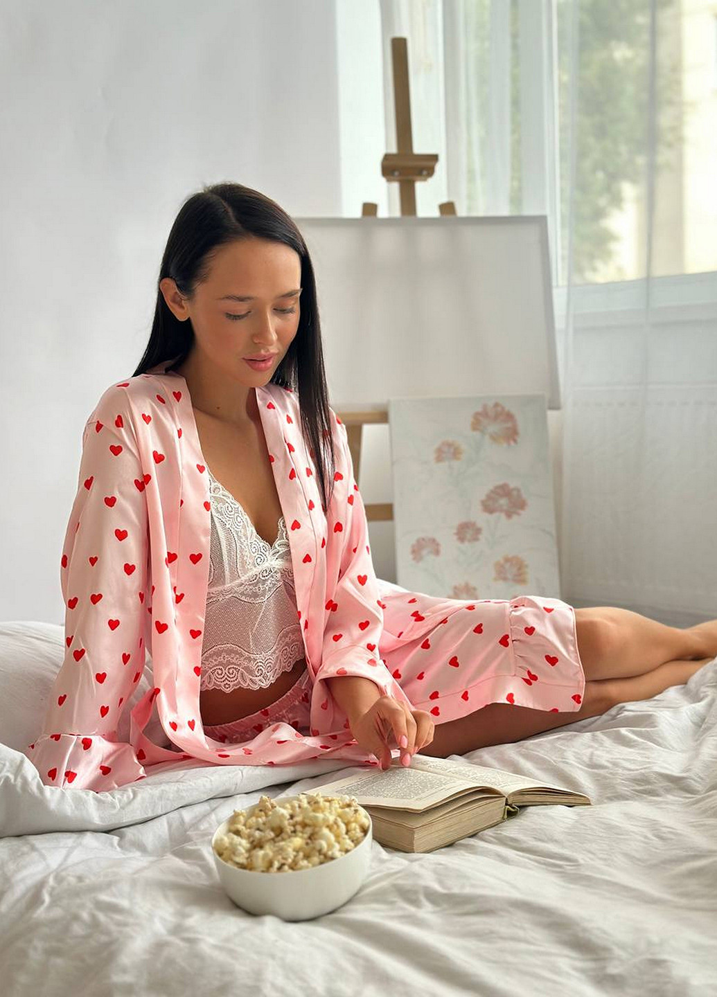 Комбінований демісезонний комплект (топ, халат, шорти) NOVA VEGA