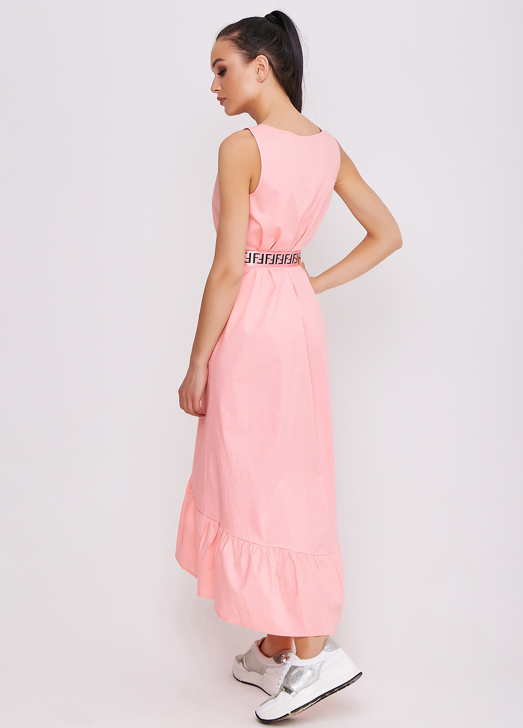 Світло-рожева кежуал сукня а-силует ST-Seventeen однотонна