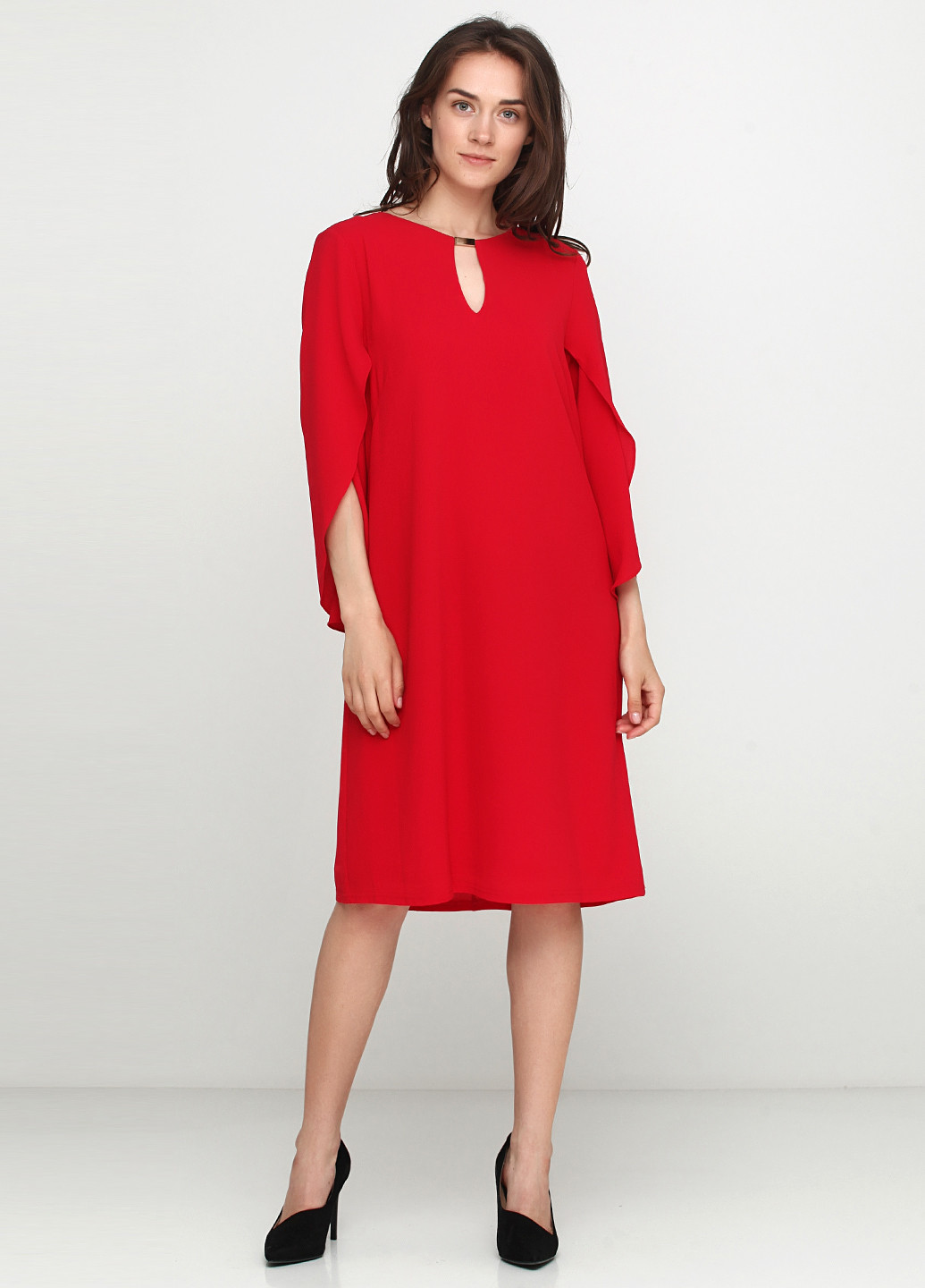 Красное кэжуал платье Molly-Jo однотонное