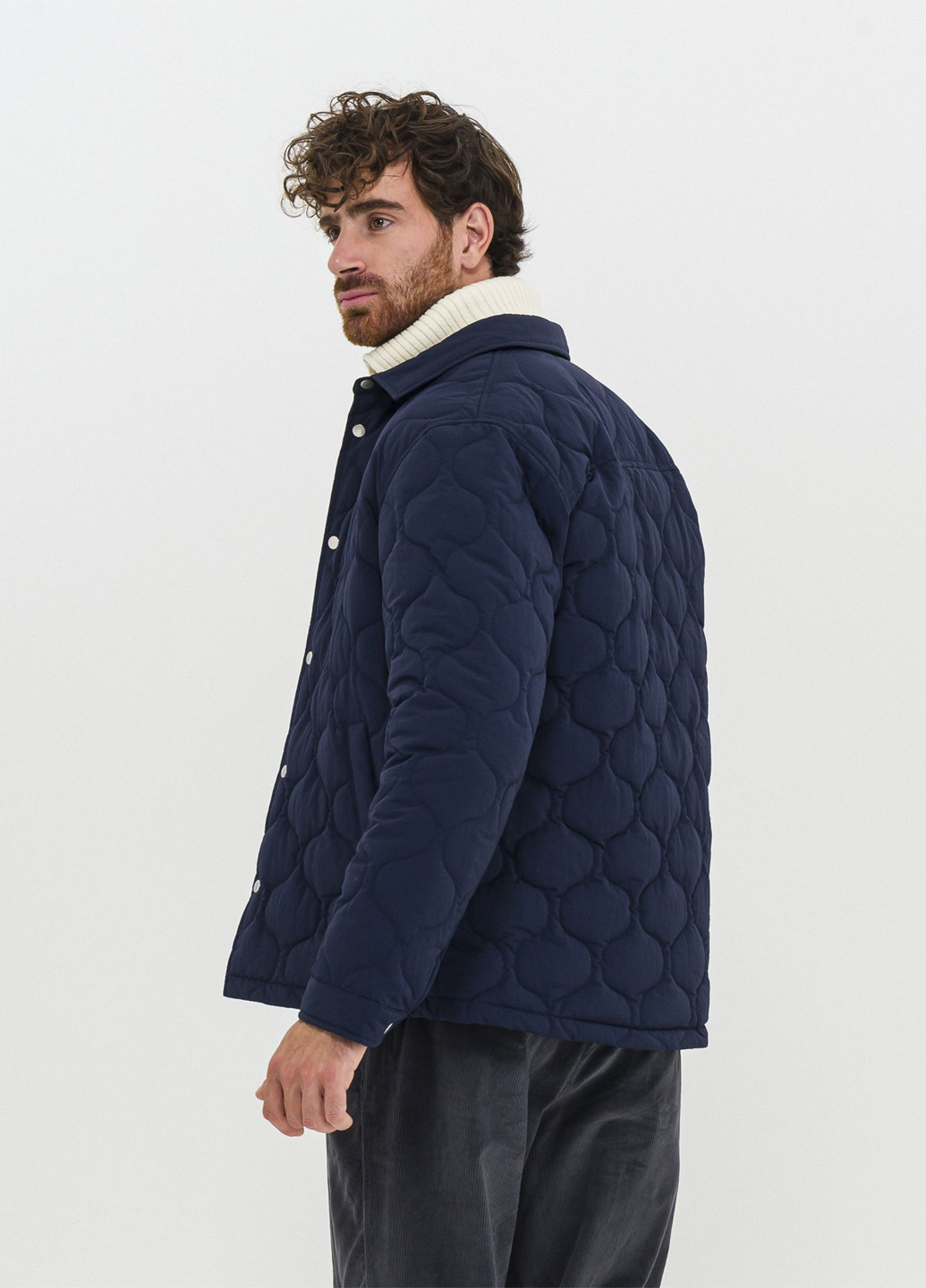 Темно-синяя демисезонная куртка Piazza Italia