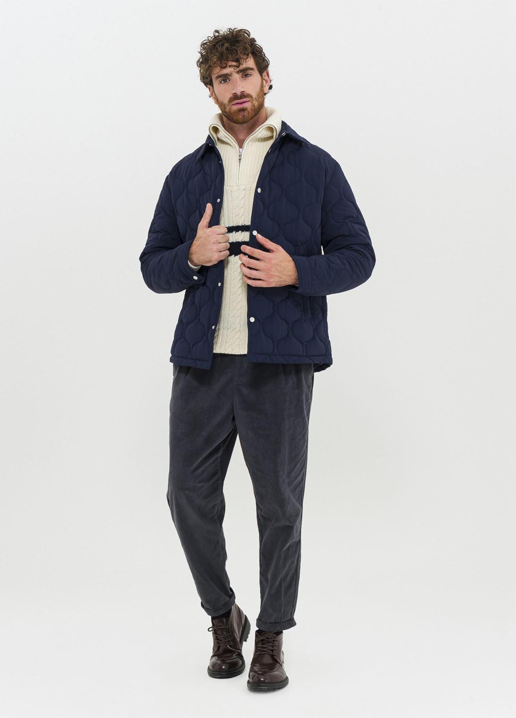 Темно-синяя демисезонная куртка Piazza Italia