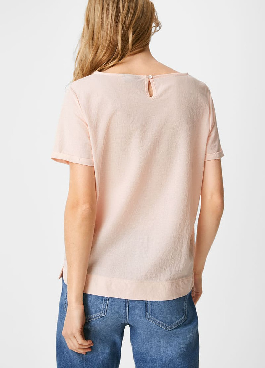 Светло-розовая летняя блуза C&A