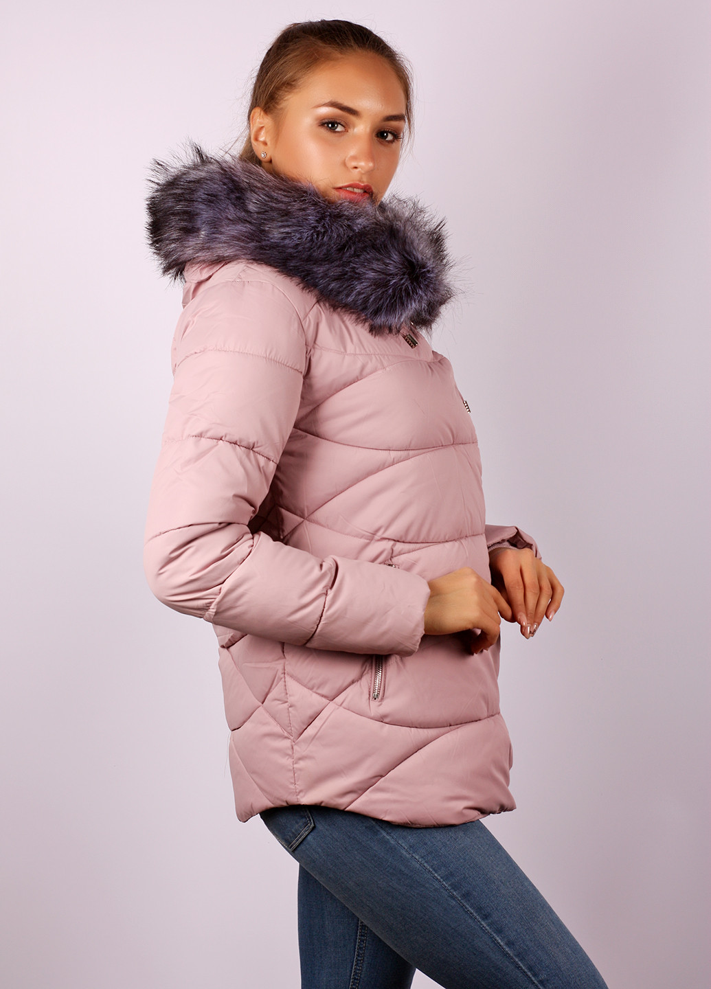 Пудровая зимняя куртка LeeKosta